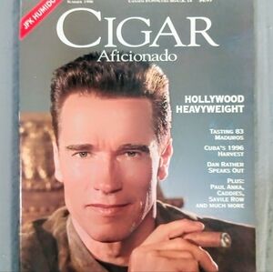 Vintage Cigar Aficionado Summer 1996 Arnold Schwarzenegger Cover  Free Shipping